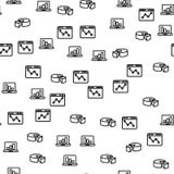 Datacenter Laptop Diagram Graphic Seamless Pattern stock illustration Datacenter Laptop Diagram Graphic Seamless Pattern stock illustration