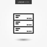 Datenserver-Ikonenvektorillustration lizenzfreie abbildung Datenserver-Ikonenvektorillustration lizenzfreie abbildung