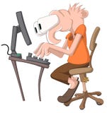 DatorGeek vektor illustrationer DatorGeek vektor illustrationer