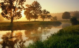 Dawn on the river Stock Photo Dawn on the river Stock Photo