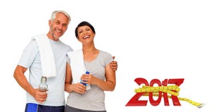 3DComposite image of portrait of a happy fit couple stock image 3DComposite image of portrait of a happy fit couple stock image
