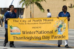 de 34ste Jaarlijkse Parade van Thanksgiving day WinterNational Stock Afbeelding de 34ste Jaarlijkse Parade van Thanksgiving day WinterNational Stock Afbeelding
