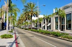 De Aandrijving van de rodeo, Beverly Hills, Verenigde Staten royalty-vrije stock foto De Aandrijving van de rodeo, Beverly Hills, Verenigde Staten royalty-vrije stock foto