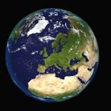 De Aarde van ruimte die Europa en Afrika tonen Uiterst gedetailleerd die beeld, met inbegrip van elementen door NASA worden gelev vector illustratie De Aarde van ruimte die Europa en Afrika tonen Uiterst gedetailleerd die beeld, met inbegrip van elementen door NASA worden gelev vector illustratie