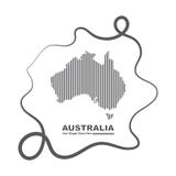 De abstracte achtergrond van de brijlijn met Kaart van de vector van Australië in eps 10 royalty-vrije illustratie De abstracte achtergrond van de brijlijn met Kaart van de vector van Australië in eps 10 royalty-vrije illustratie