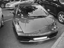 6 de agosto de 2010 Kiev, Ucrania Lamborghini Gallardo Foto blanco y negro de Pekín, China imagen de archivo libre de regalías 6 de agosto de 2010 Kiev, Ucrania Lamborghini Gallardo Foto blanco y negro de Pekín, China imagen de archivo libre de regalías