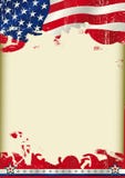De Amerikaanse achtergrond van de affiche golvende vlag stock illustratie De Amerikaanse achtergrond van de affiche golvende vlag stock illustratie