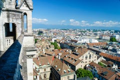 De antenne van Genève, Zwitserland stock afbeeldingen De antenne van Genève, Zwitserland stock afbeeldingen