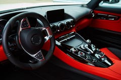 De autobinnenland van de luxe stock fotografie De autobinnenland van de luxe stock fotografie