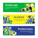 De Bannerreeks van Brazilië stock illustratie De Bannerreeks van Brazilië stock illustratie
