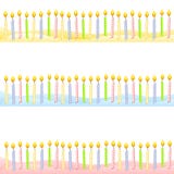 De Banners van de Grenzen van de Kaars van de verjaardag vector illustratie De Banners van de Grenzen van de Kaars van de verjaardag vector illustratie
