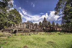 De Bayontempel in Siem oogst, Kambodja royalty-vrije stock fotografie De Bayontempel in Siem oogst, Kambodja royalty-vrije stock fotografie