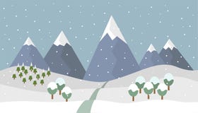 De berglandschap van de winter vector illustratie De berglandschap van de winter vector illustratie