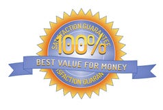 100% de Beste Prijs-kwaliteitverhouding van de Tevredenheidswaarborg Royalty-vrije Stock Afbeelding 100% de Beste Prijs-kwaliteitverhouding van de Tevredenheidswaarborg Royalty-vrije Stock Afbeelding