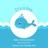 De blauwe babywalvis het is een van de het ontwerpbaby van de jongenskaart malplaatje van de de doucheuitnodiging vector illustratie De blauwe babywalvis het is een van de het ontwerpbaby van de jongenskaart malplaatje van de de doucheuitnodiging vector illustratie