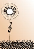 De Bloem van de Sleutels van de piano stock illustratie De Bloem van de Sleutels van de piano stock illustratie