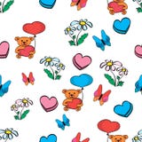 De bloemenvlinder draagt met een hartpatroon vector illustratie De bloemenvlinder draagt met een hartpatroon vector illustratie