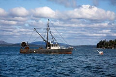 De Boot van de zeekreeft, Maine stock fotografie De Boot van de zeekreeft, Maine stock fotografie