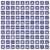 100 de bouwpictogrammen geplaatst grunge saffier Stock Foto 100 de bouwpictogrammen geplaatst grunge saffier Stock Foto