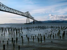 De Brug van de Rivierastoria van Colombia stock afbeelding De Brug van de Rivierastoria van Colombia stock afbeelding