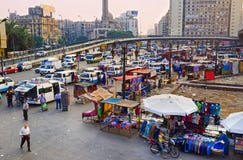 De chaos op Ramses Square stock afbeelding De chaos op Ramses Square stock afbeelding