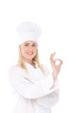 De chef-kok van de vrouw royalty-vrije stock afbeelding De chef-kok van de vrouw royalty-vrije stock afbeelding