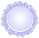 De cirkel Gestalte gegeven Blauwe Wervelingen van het Embleem vector illustratie De cirkel Gestalte gegeven Blauwe Wervelingen van het Embleem vector illustratie