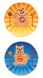 De cirkelsticker van hond niet Halal vector illustratie De cirkelsticker van hond niet Halal vector illustratie