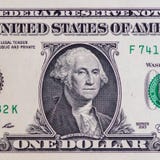 De close-upmening van de één Dollarrekening stock afbeeldingen De close-upmening van de één Dollarrekening stock afbeeldingen