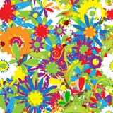 De dag van de zomer. Bloemen naadloze achtergrond royalty-vrije illustratie De dag van de zomer. Bloemen naadloze achtergrond royalty-vrije illustratie