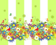 De dag van de zomer. Bloemen naadloze achtergrond stock illustratie De dag van de zomer. Bloemen naadloze achtergrond stock illustratie