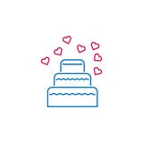 De dag van Valentine, cake, hartenpictogram Kan voor Web, embleem, mobiele toepassing, UI, UX worden gebruikt stock illustratie De dag van Valentine, cake, hartenpictogram Kan voor Web, embleem, mobiele toepassing, UI, UX worden gebruikt stock illustratie