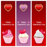 De Dag Verticale Banners van Valentine s stock illustratie De Dag Verticale Banners van Valentine s stock illustratie