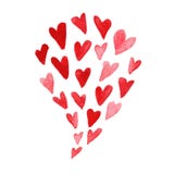 De dagillustratie van waterverfhand getrokken artistieke Valentine vector illustratie De dagillustratie van waterverfhand getrokken artistieke Valentine vector illustratie