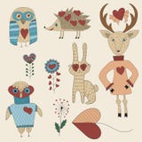 De Dagreeks van vectorvalentine royalty-vrije illustratie De Dagreeks van vectorvalentine royalty-vrije illustratie