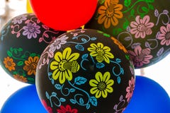 De Decoratie van de ballonpartij stock afbeeldingen De Decoratie van de ballonpartij stock afbeeldingen