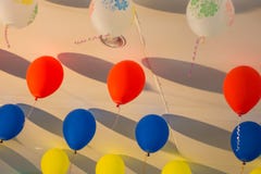 De Decoratie van de ballonpartij voor vieren royalty-vrije stock foto's De Decoratie van de ballonpartij voor vieren royalty-vrije stock foto's