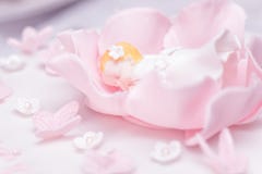 De decoratie van de doopselcake royalty-vrije stock fotografie De decoratie van de doopselcake royalty-vrije stock fotografie