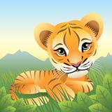 De Dierlijke inzameling van de baby: Tijger royalty-vrije illustratie De Dierlijke inzameling van de baby: Tijger royalty-vrije illustratie