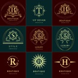 De elementen van het monogramontwerp, bevallig malplaatje Kalligrafisch elegant het embleemontwerp van de lijnkunst royalty-vrije illustratie De elementen van het monogramontwerp, bevallig malplaatje Kalligrafisch elegant het embleemontwerp van de lijnkunst royalty-vrije illustratie