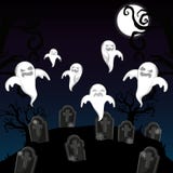De enge beeldverhalen van Halloween vector illustratie De enge beeldverhalen van Halloween vector illustratie