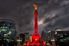 De Engel van Onafhankelijkheid in Mexico-City stock foto De Engel van Onafhankelijkheid in Mexico-City stock foto