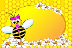 De Familie van bijen: Het meisje van de baby - de Illustratie van Jonge geitjes vector illustratie De Familie van bijen: Het meisje van de baby - de Illustratie van Jonge geitjes vector illustratie
