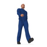 De façon générale de Worker Wearing Blue de mécanicien sur le fond blanc, illustration 3D, d'isolement illustration libre de droits De façon générale de Worker Wearing Blue de mécanicien sur le fond blanc, illustration 3D, d'isolement illustration libre de droits