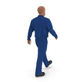De façon générale de Worker Wearing Blue de mécanicien sur le fond blanc, illustration 3D, d'isolement illustration stock De façon générale de Worker Wearing Blue de mécanicien sur le fond blanc, illustration 3D, d'isolement illustration stock