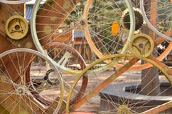 De fiets rijdt patroon verfraait aan achtergrond royalty-vrije stock fotografie De fiets rijdt patroon verfraait aan achtergrond royalty-vrije stock fotografie