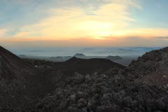 De Fiore Volcanic Crater and group of old volcanic cones. In Western Etna Park at the evening, Sicily stock images De Fiore Volcanic Crater and group of old volcanic cones. In Western Etna Park at the evening, Sicily stock images