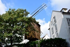 de Galette losu angeles moulin france montmartre Paris zdjęcia stock de Galette losu angeles moulin france montmartre Paris zdjęcia stock