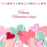 De gelukkige kaart van de valentijnskaartendag. vector illustratie De gelukkige kaart van de valentijnskaartendag. vector illustratie
