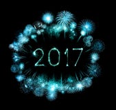 2017 de gelukkige sterretjes van het Nieuwjaarvuurwerk Royalty-vrije Stock Afbeelding 2017 de gelukkige sterretjes van het Nieuwjaarvuurwerk Royalty-vrije Stock Afbeelding